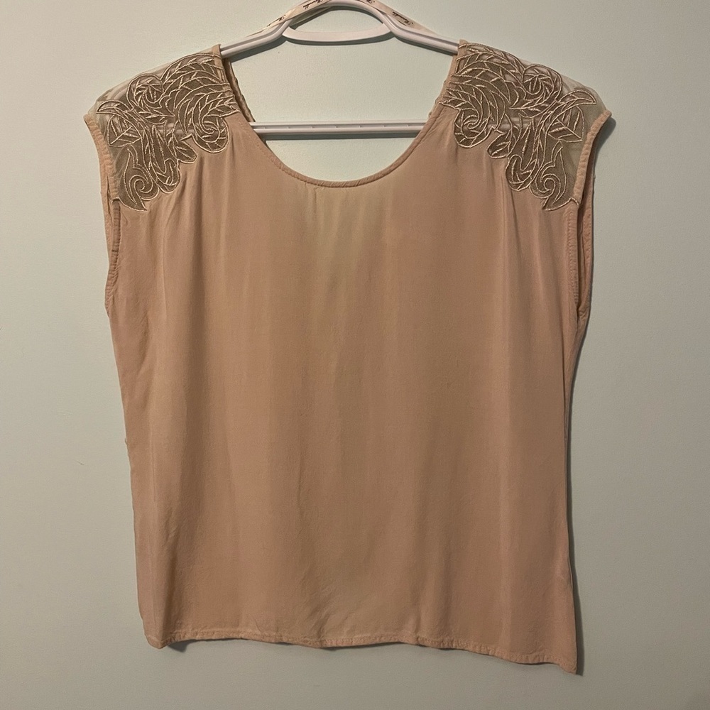 Marineblu Blouse Large Nude Lace